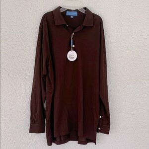 Fairway & Greene Brown Men's Shirt/Polo long sleeves size L